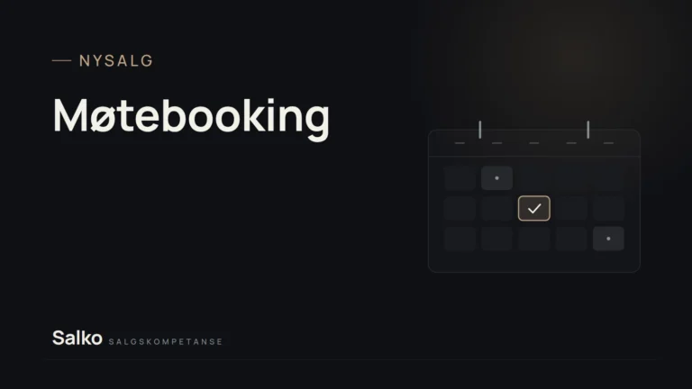 Illustrasjon: kalender med ett bekreftet møte markert – fagartikkel om møtebooking i bedriftsmarkedet fra Salgskompetanse