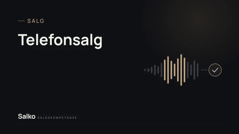 Illustrasjon: lydbølge fra en telefonsamtale som ender i en godkjent hake – fagartikkel om telefonsalg som tjeneste fra Salgskompetanse